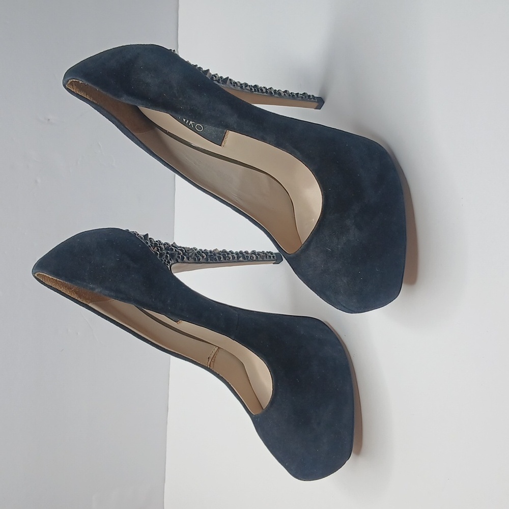 Janiko Black Suede Studded Stilletto Heels‎ Size 37 Eur